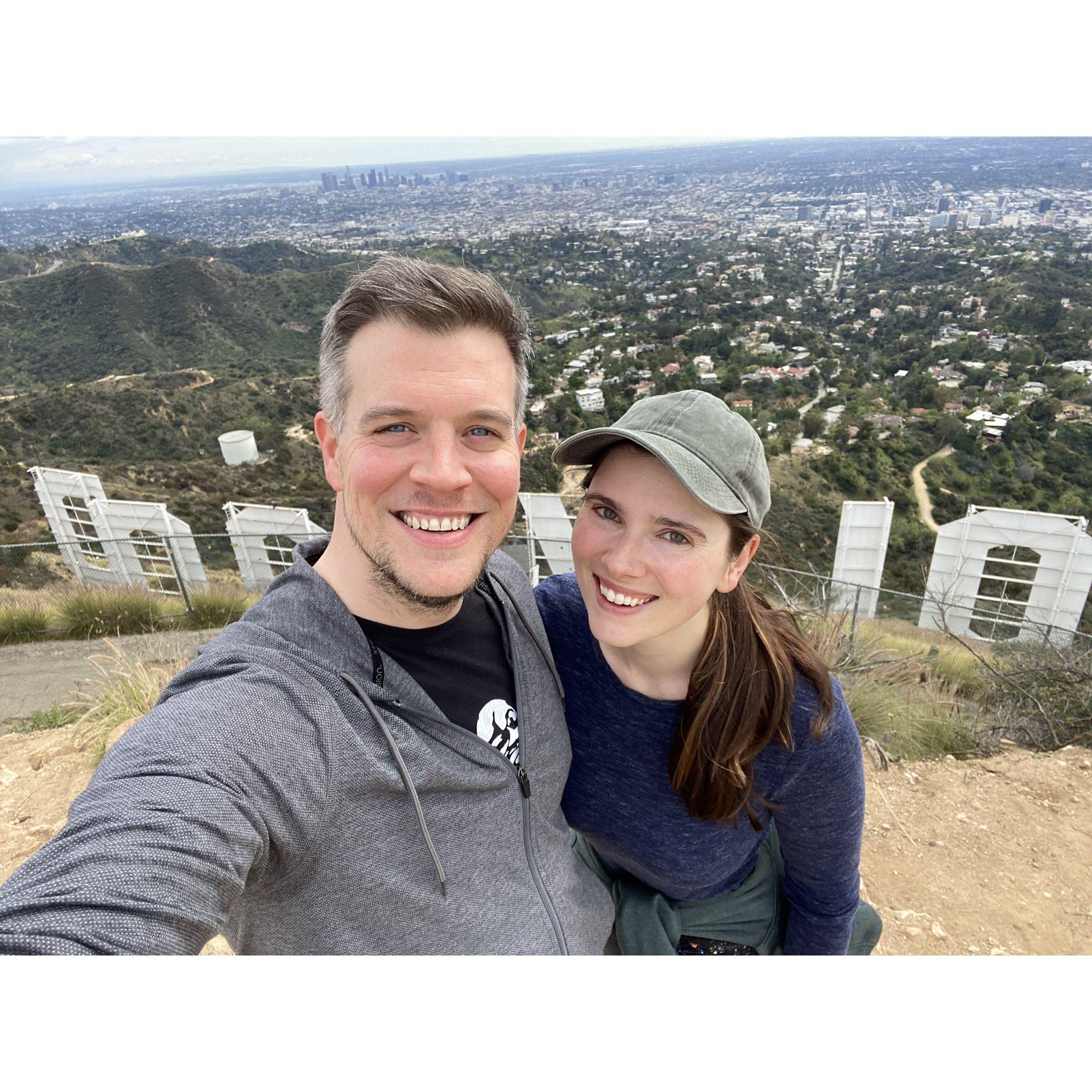 We've reached the top...of the Hollywood sign!