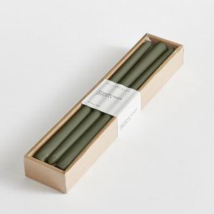 Moss Color Taper Candles - Set of 6