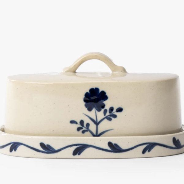 Mary Hand-Painted Butter Dish