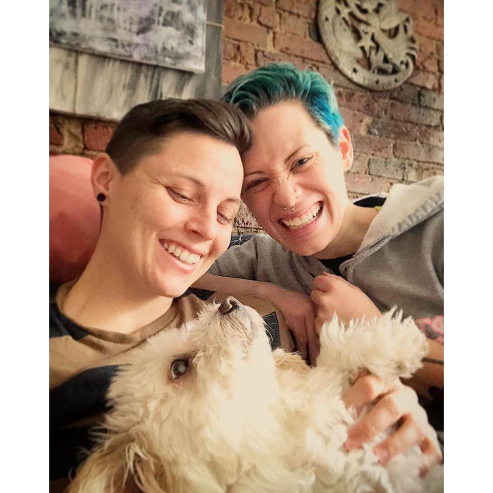 Puppy snuggles at home