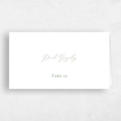 Bright Sage, Green Wedding Place Card - Keole
