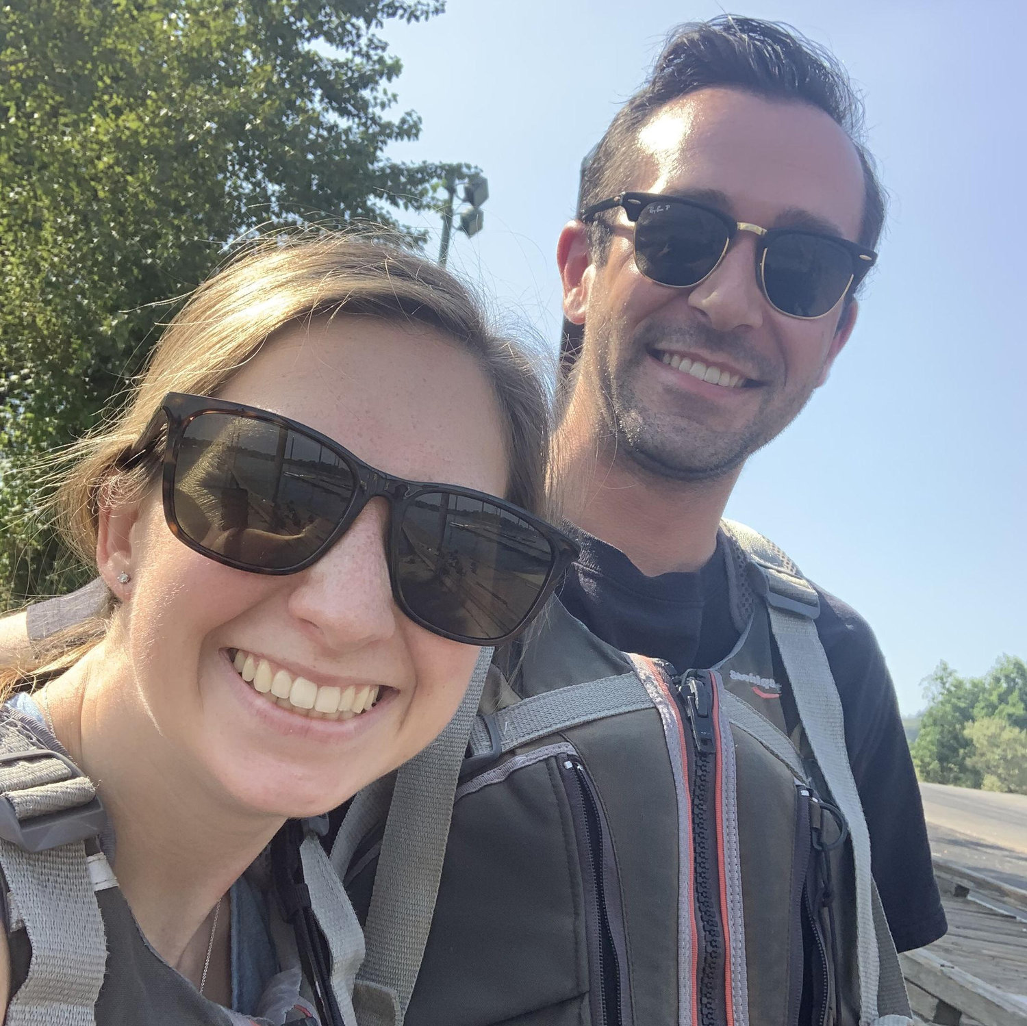 One of our first few dates, canoeing on the Willamette River!