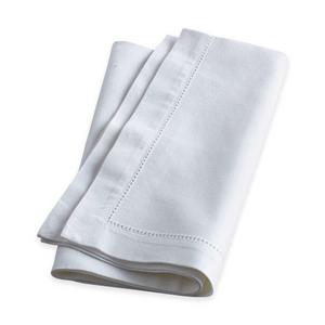 Wamsutta® Bordered Linen Napkins in White (Set of 2)