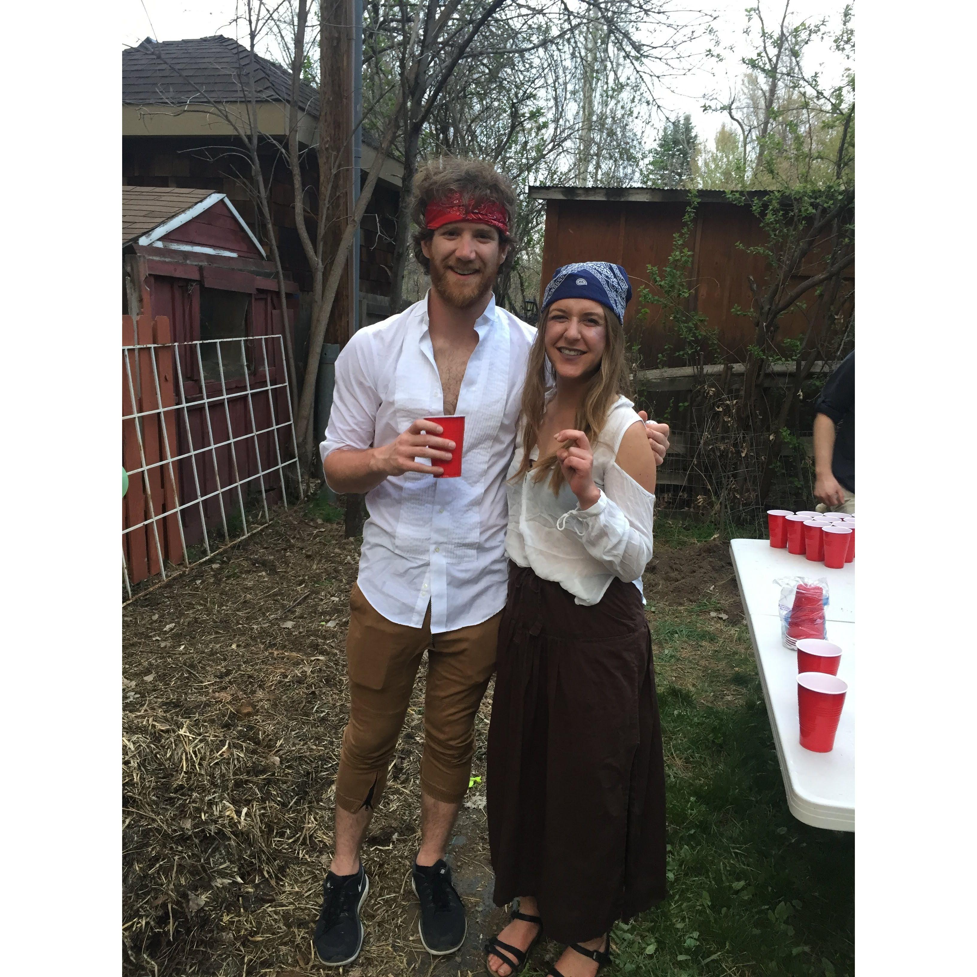 Pirate Party in our first year of dating