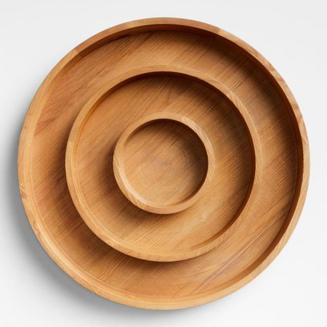 Large Divided Wooden Serving Tray by Molly Baz