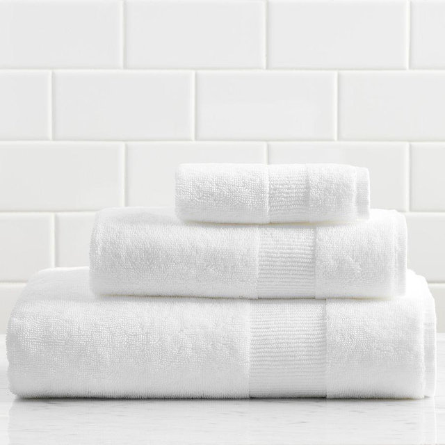 Resort Organic Cotton Towel, White, Washcloth