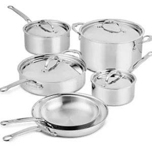 Hestan ProBond® Luxe 10 Piece Professional Clad Stainless Steel Cookware Set
