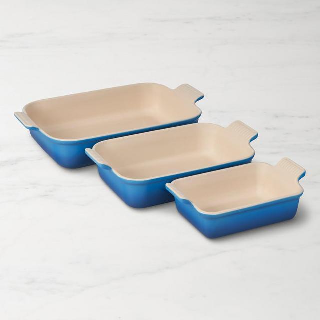 Le Creuset Heritage Open Rectangular Dishes, Set of 3, Marseille