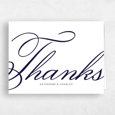 Navy, Blue Wedding Thank You - Arthur