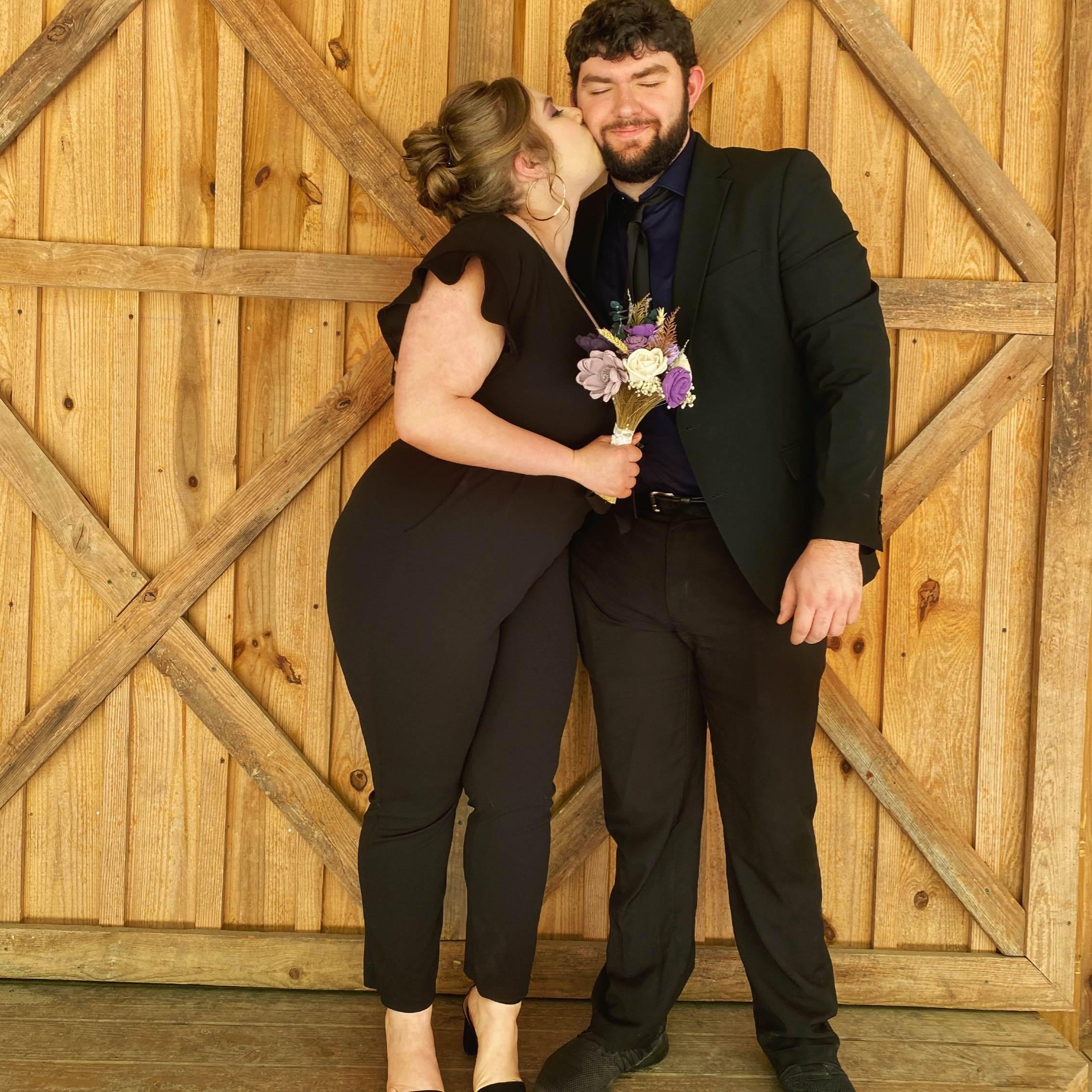 Taking pictures at Sam and Nathan's wedding in North Carolina last April