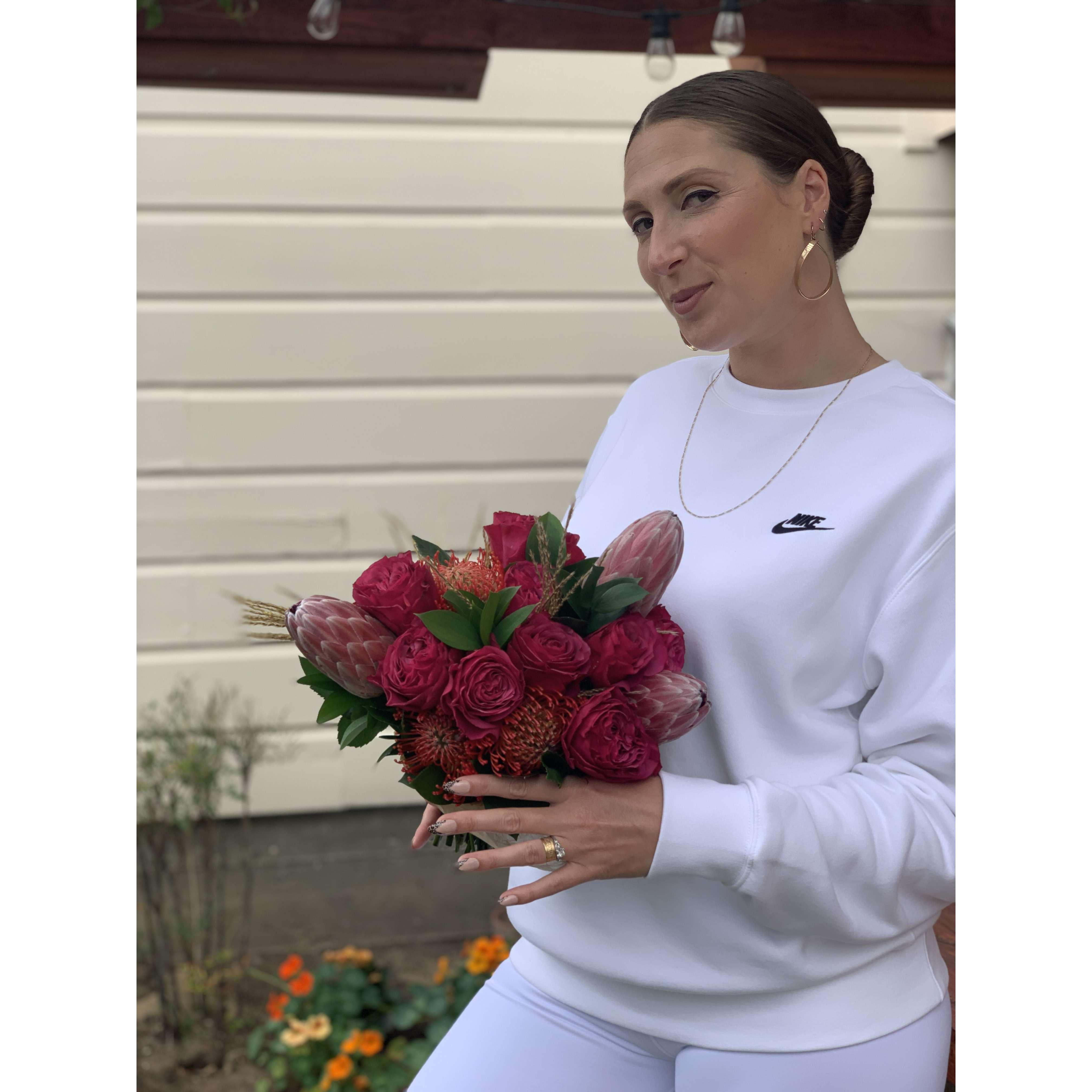 The beautiful bouquet sent by friends Lili & Lailah.