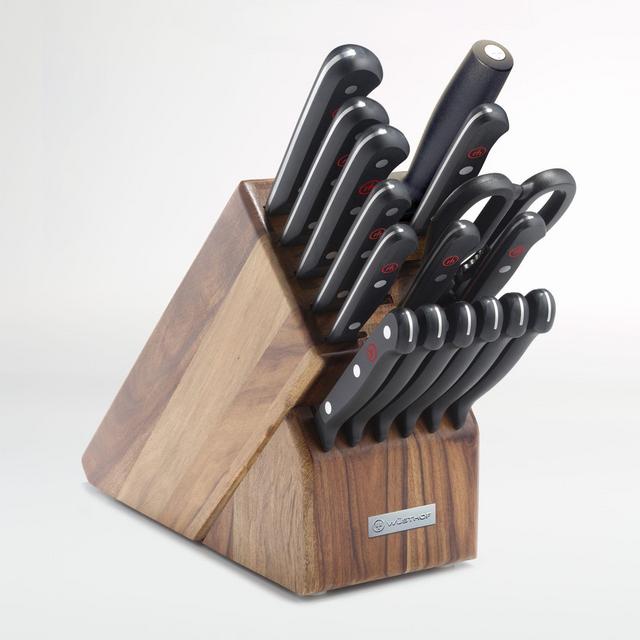 Wüsthof ® Gourmet 17-Piece Acacia Knife Block Set
