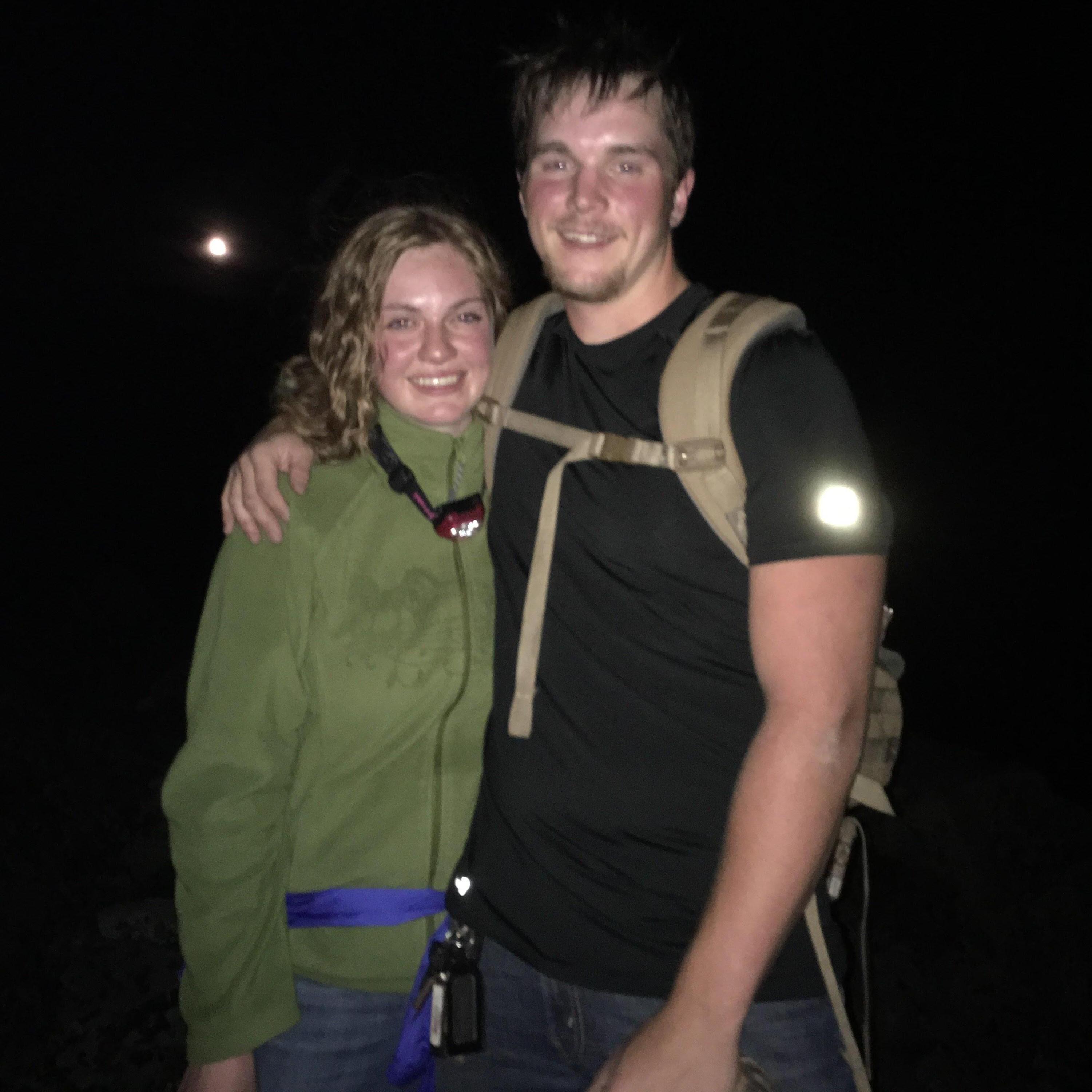 Late night hike up Medicine Bow Peak: the first time we held hands.