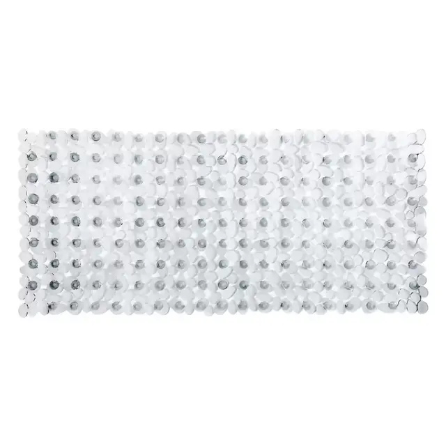 Simply Essential™ Rocks 16" x 35" Vinyl Tub Mat in Clear