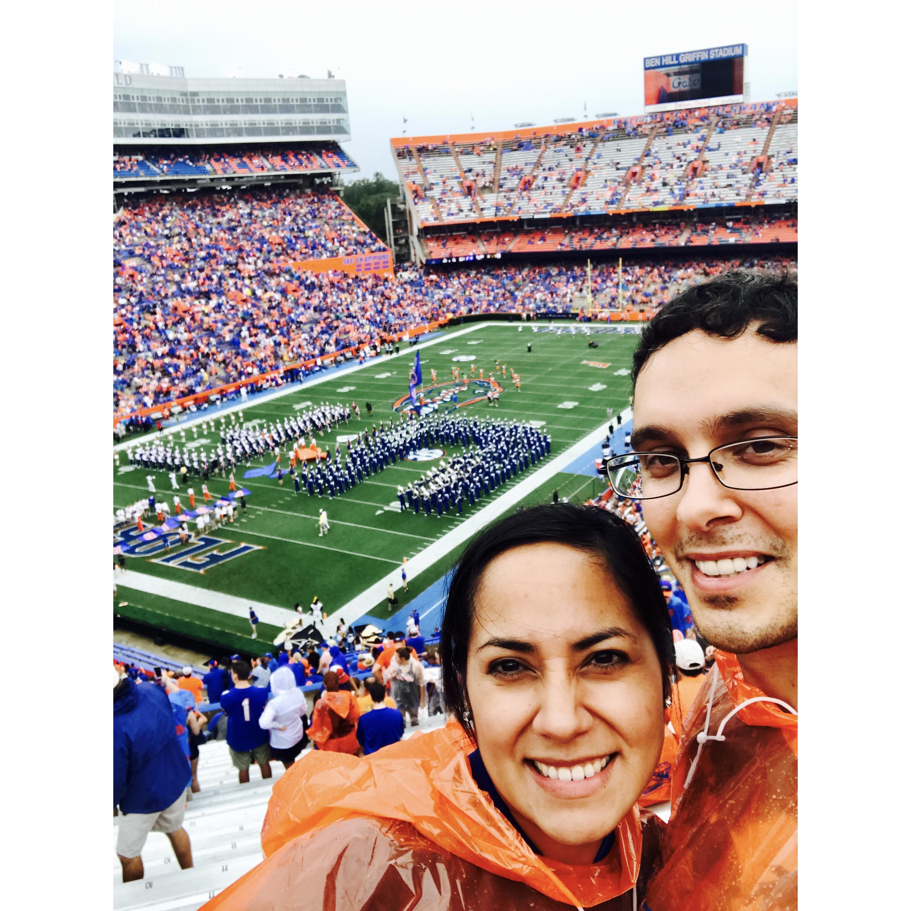 Our first Gator football game in the Swamp!!! Go Gators!!!