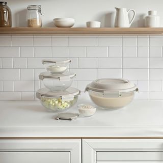 10-Piece Mix, Store & Serve Glass Bowl Set with Lid