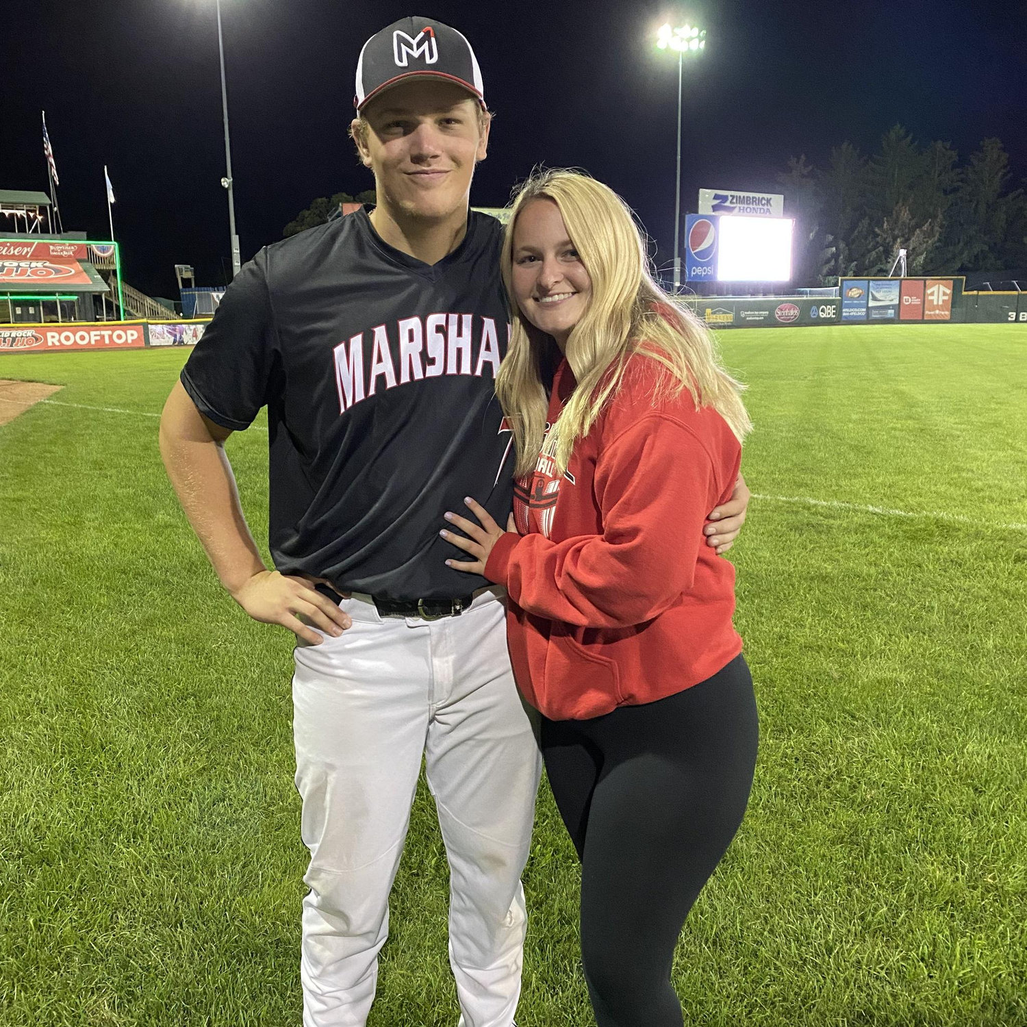 Kale played in the Home Talent All-Star baseball game at the Madison Mallards Stadium!