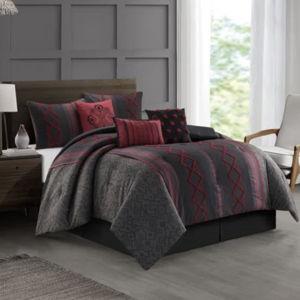 Queen Size Microfiber 7 Piece Comforter Set