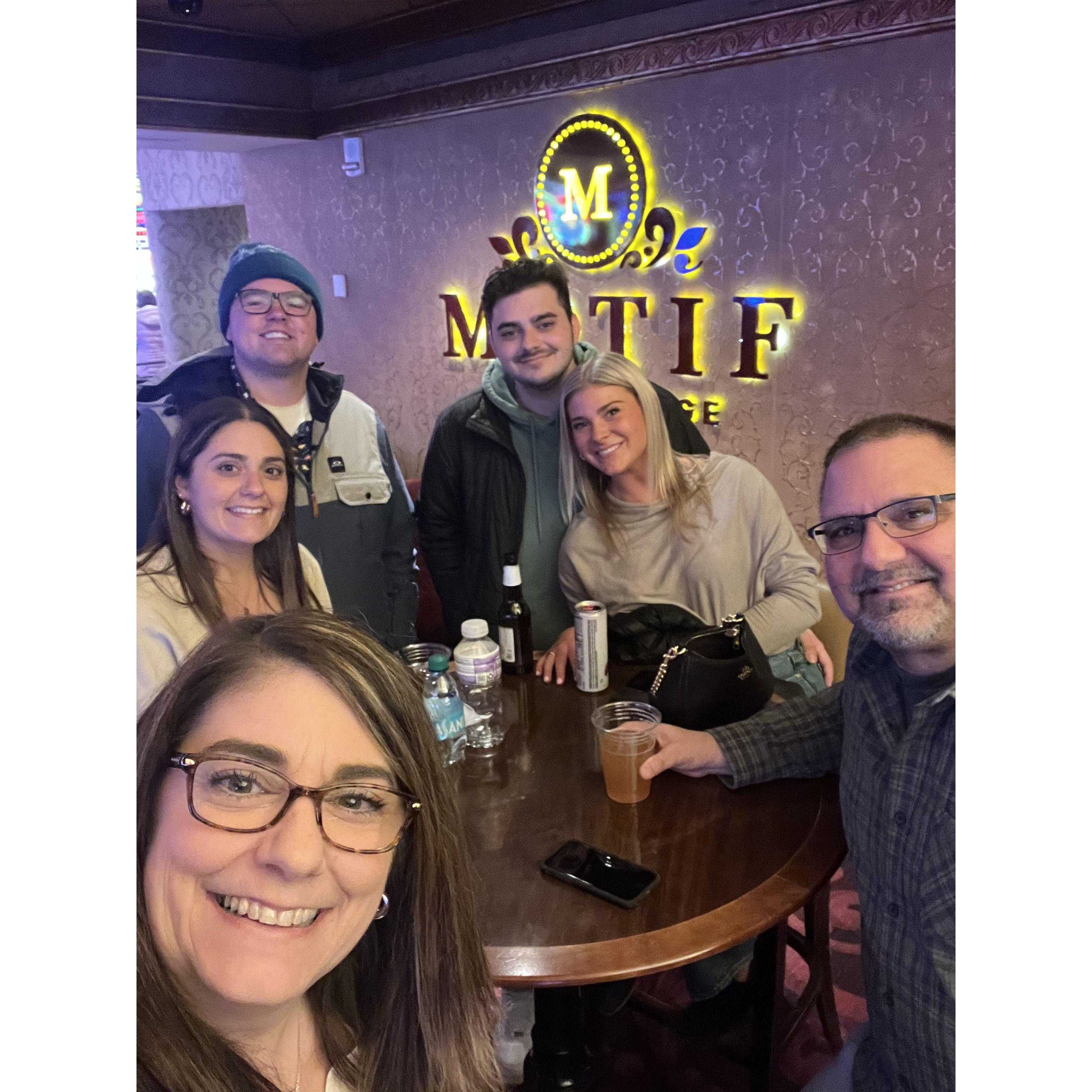 Turning Stone with the family.