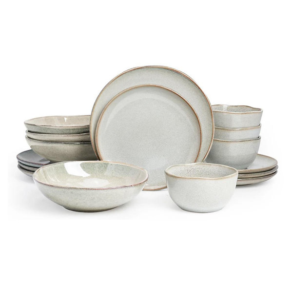 Organic Shape Stoneware Dinnerware Set