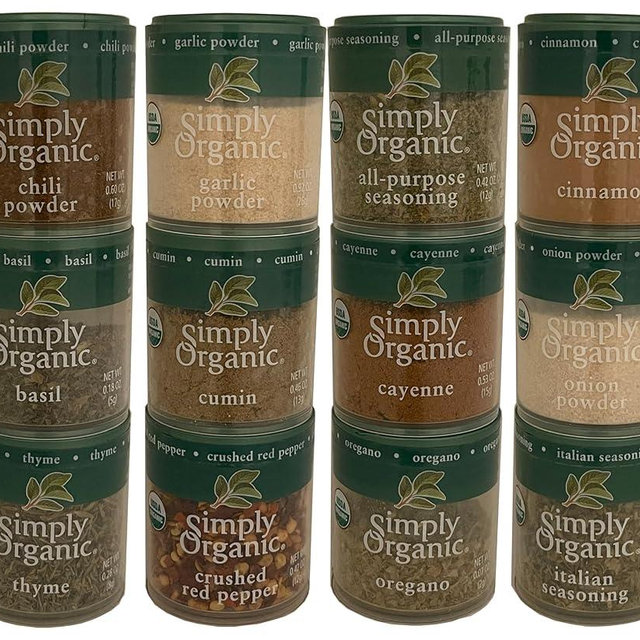 Simply Organic Mini Spices Gift Set (12 FLAVORS)-by AUUOO