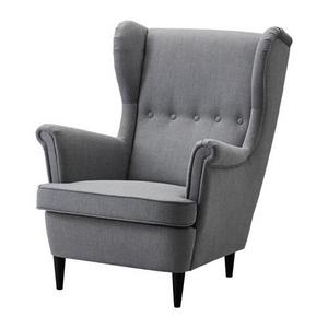 STRANDMON				Wing chair, Nordvalla dark gray $279.00