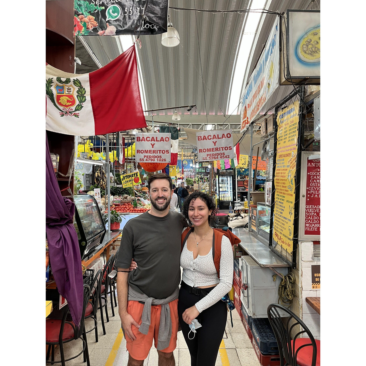 Exploring the mercados on a bicycle food tour in CDMX, 2022.