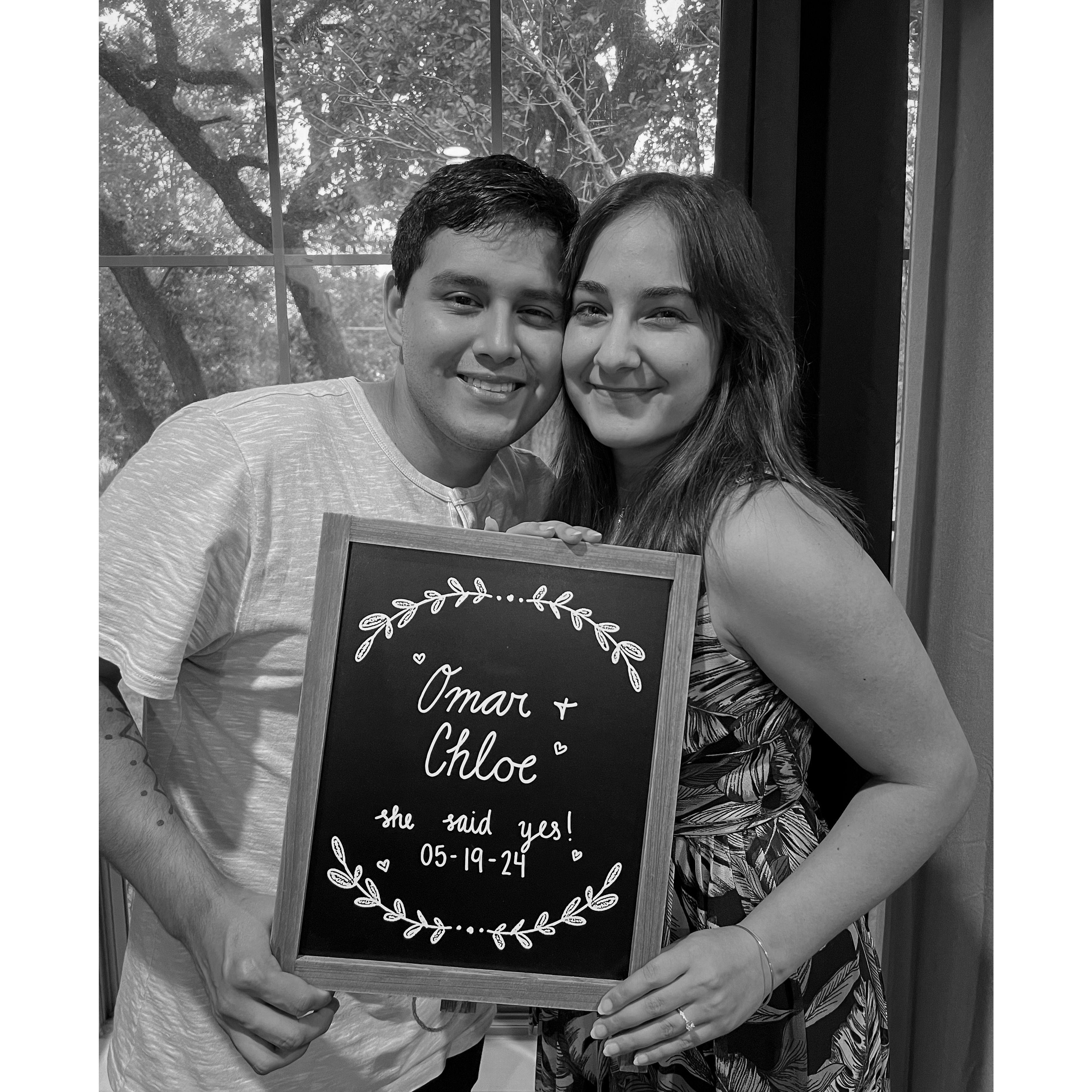 A few days after Omar proposed!