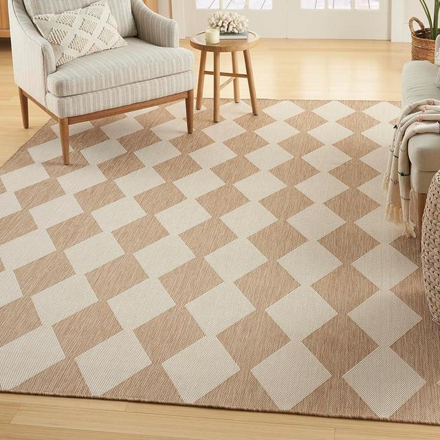 Nourison Positano Indoor/Outdoor Jute 5' x 7' Area Rug, Easy Cleaning, Non Shedding, Bed Room, Living Room, Dining Room, Backyard, Deck, Patio (5x7)