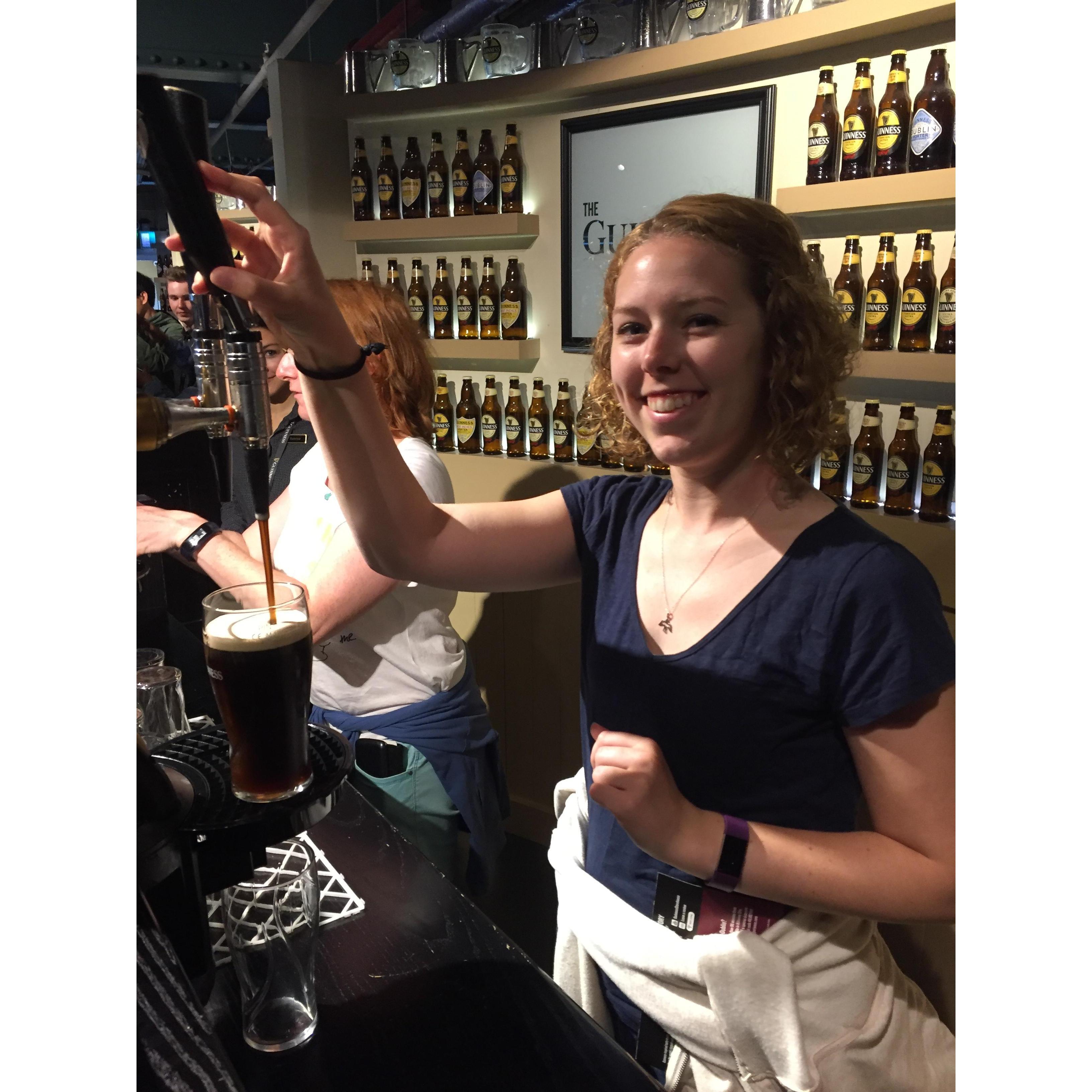 In the unlikely event of Lindsey's three degrees becoming irrelevant, there is always a certificate in pouring Guinness to fall back on! ;)