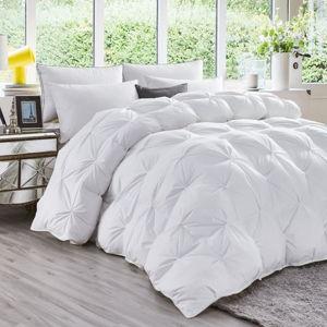 Luxurious All-Season Exquisite Pinch Pleat Design Goose Down Comforter Duvet, 750+ Fill Power, 100% Egyptian Cotton Cover