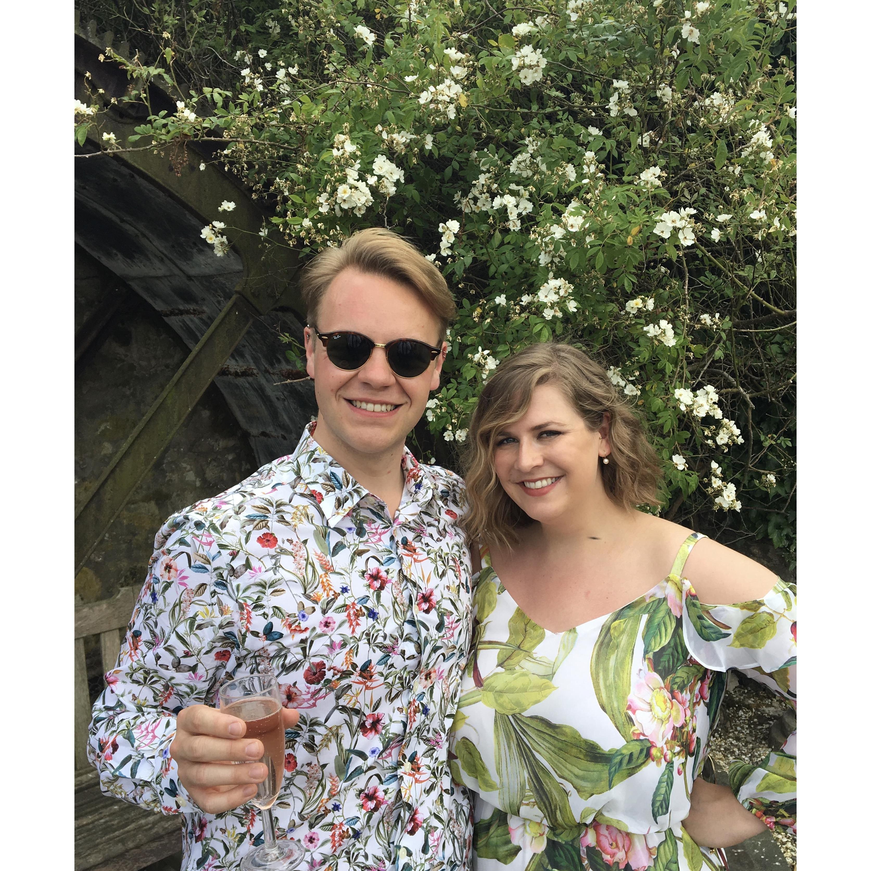 Botanical babes at our friends' wedding in 2018.