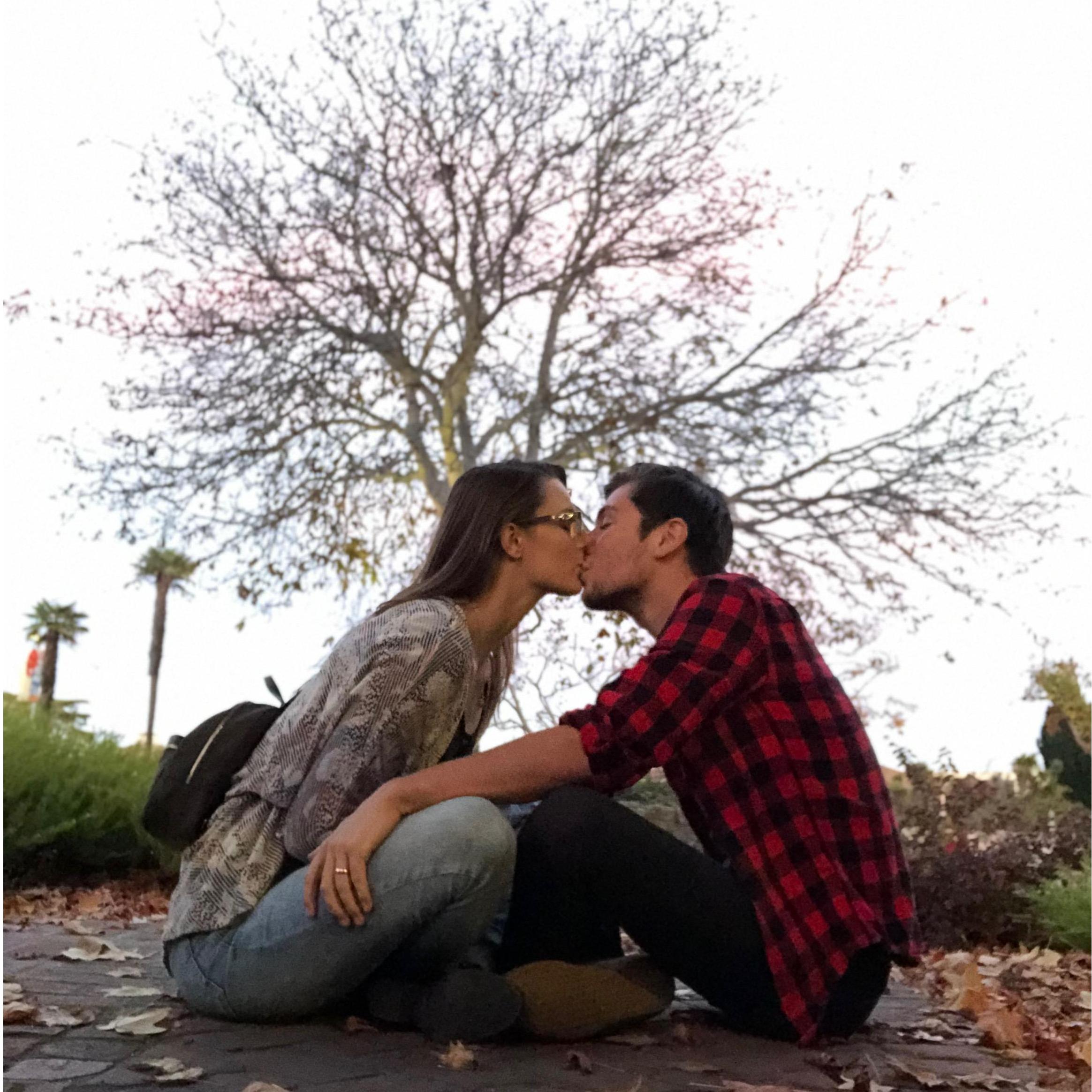 A photoshoot in the park