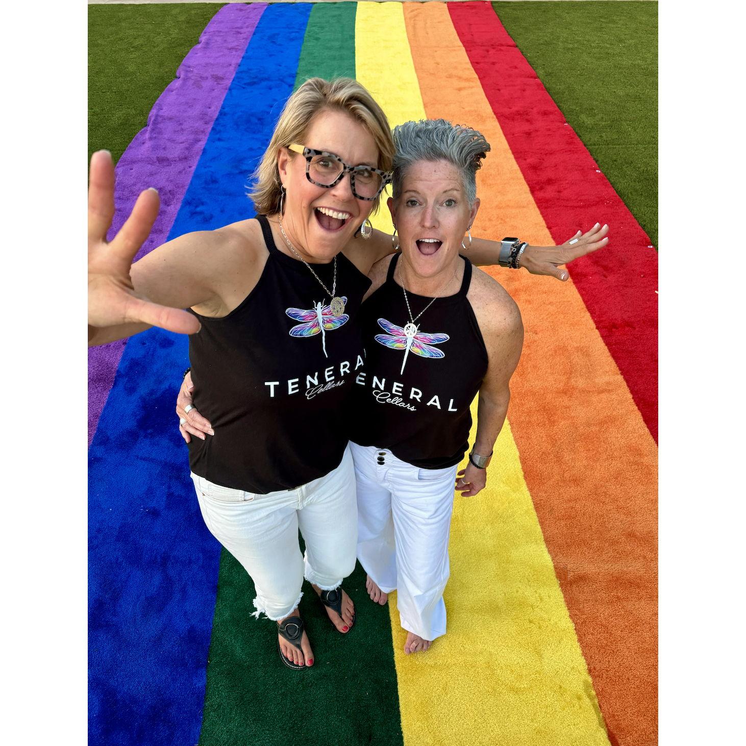 Jill and Lisa hosting Pride In The Vines in Amador County. We love working together to change the hearts and minds in our community.