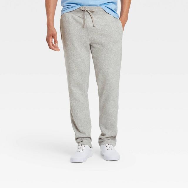 Men's Tapered Fleece Pants - Goodfellow & Co™ Light Gray XL