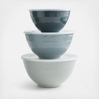 Orabel Melamine Bowls with Lids, Set of 3
