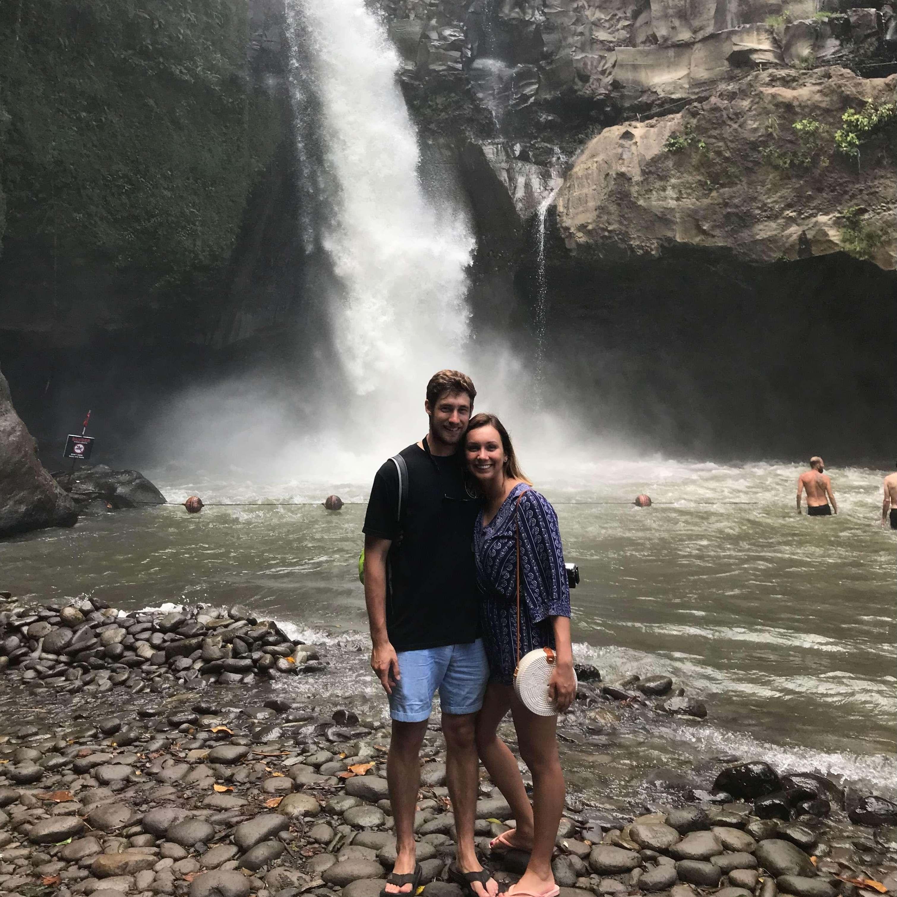 played in waterfalls in Indonesia