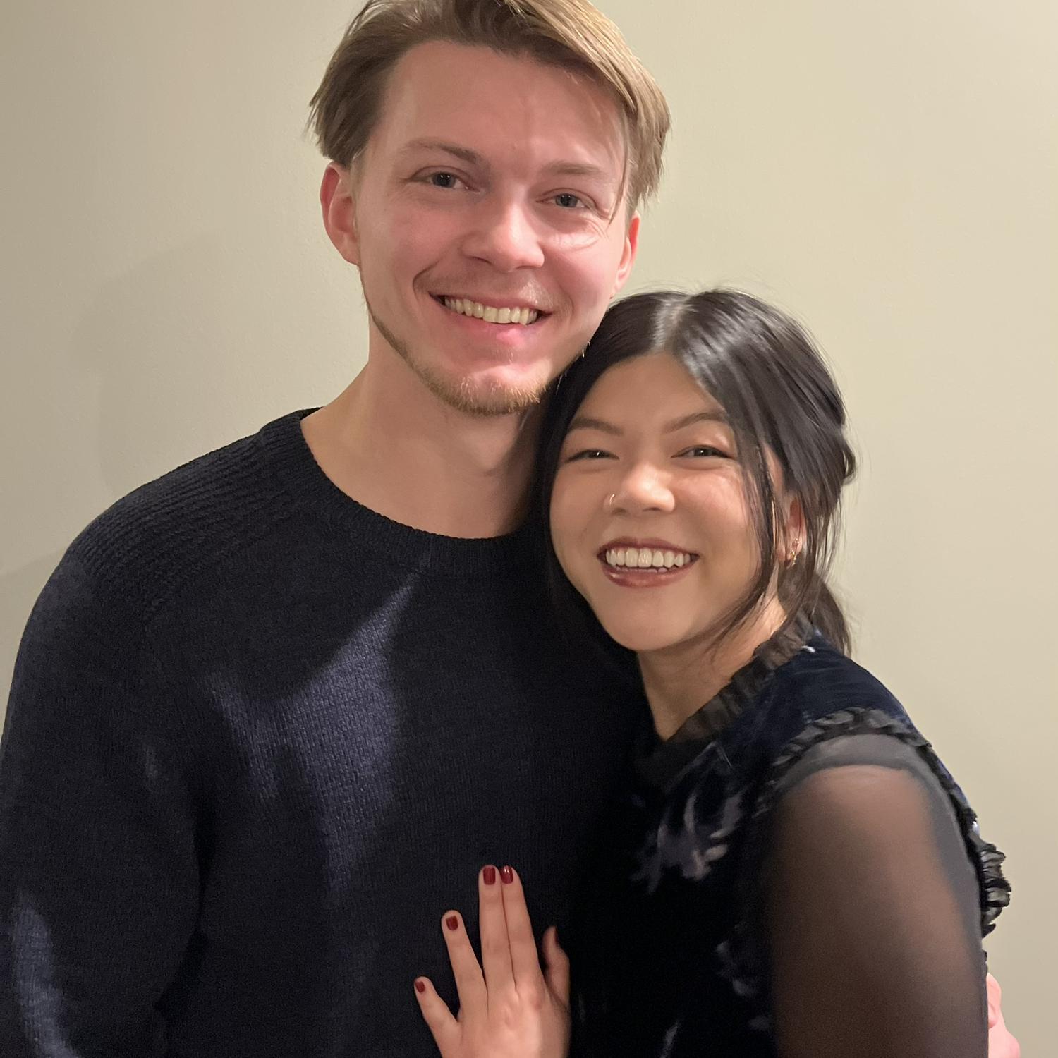 Zach patiently pursued Porscha for six whole months before she agreed to make things official. One of their first outings as boyfriend and girlfriend was the redthread holiday party!