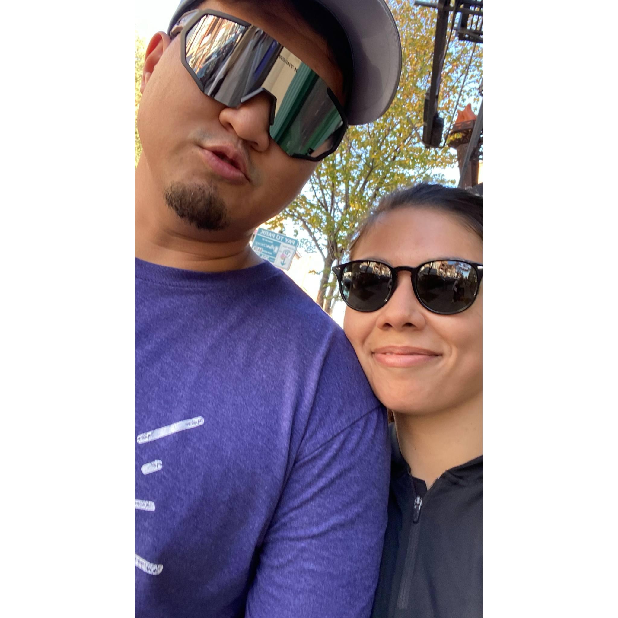 Probably one of our many running sessions. Me running outta breath.