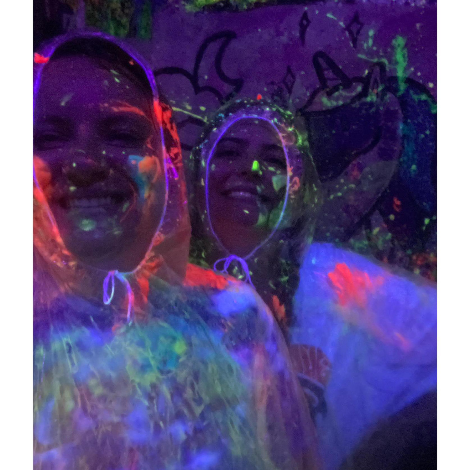Splatter painting for Colleen's 26th birthday