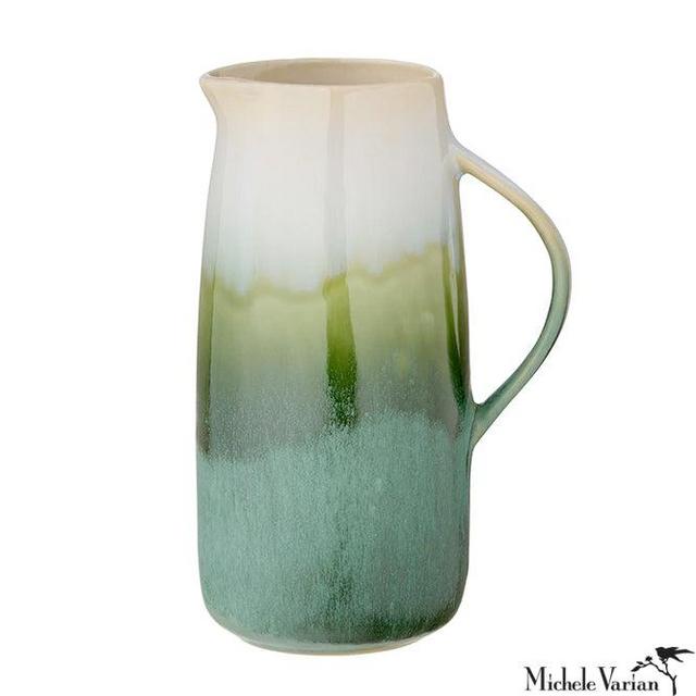 Glossy Cactus Ombre Glaze Ceramic Pitcher