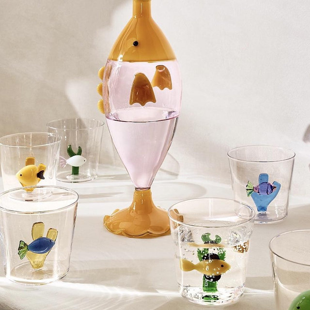 Marine Garden Assorted Glasses, Set of 6