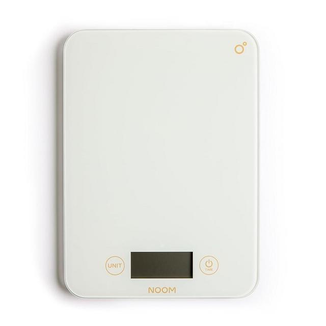 Noom Digital Kitchen Scale: Accurate Precision, LCD Display for Clarity, Stylish Black, Blue, or Off-White. Battery Included for Seamless Operation. (Off-White)