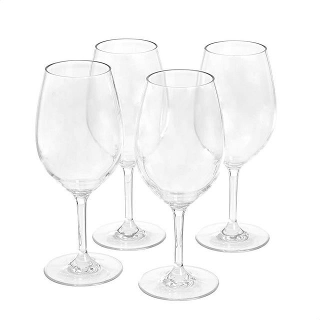 Amazon Basics Tritan Wine Glasses - 20-Ounce, Set of 4