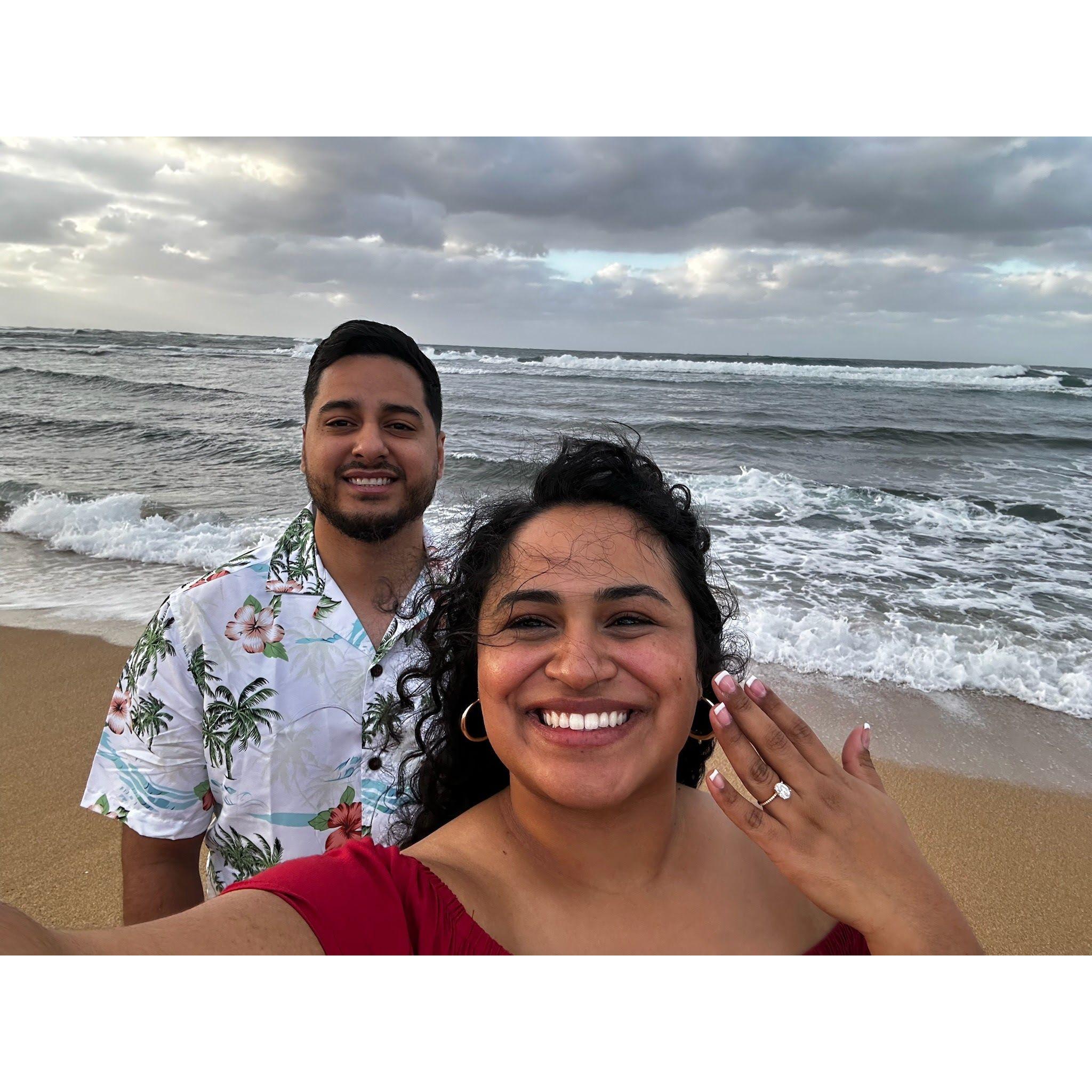 Moments after we got engaged, December 14, 2023.