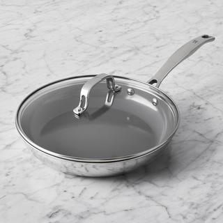 Clad H3 Ceramic Nonstick Fry Pan with Lid