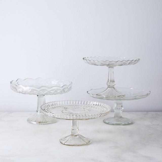Vintage Found Glass Cake Stand