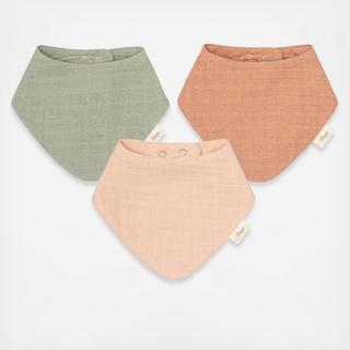 Kaleidoscope Assorted Muslin Bib, Set of 3