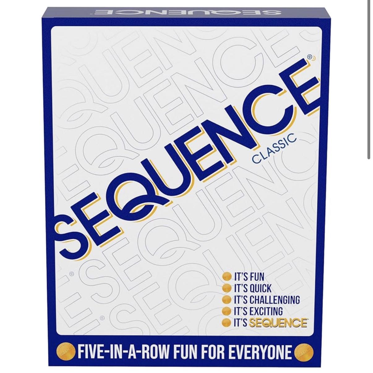 SEQUENCE- Original SEQUENCE Game with Folding Board, Cards and Chips by Jax ( Packaging may Vary ) White, 10.3" x 8.1" x 2.31"