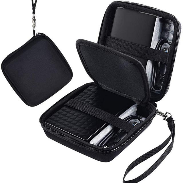 COMECASE Hard Case Compatible with WD Elements/Black My Passport/Toshiba HDTB410XK3AA Canvio Basics/Seagate Expansion/Backup Plus Slim 1 2 3 4 TB Portable External Hard Drive USB 3.0, Holds 2 Pack